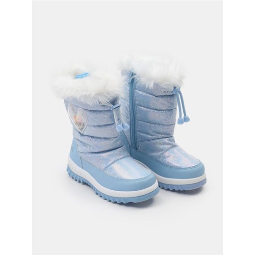 Sinsay - Ocieplane śniegowce z aplikacją 3D w kształcie serca z konfetti Frozen - błękitny ze sklepu Sinsay w kategorii Buty zimowe dziecięce - zdjęcie 187799670