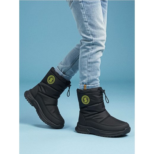 Sinsay - Ocieplane śniegowce z odblaskowymi elementami z domieszką wełny - czarny ze sklepu Sinsay w kategorii Buty zimowe dziecięce - zdjęcie 187799732