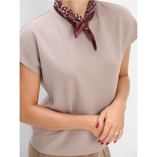 Sinsay - Koszulka z krótkim rękawem - brązowy ze sklepu Sinsay w kategorii Bluzki damskie - zdjęcie 187799763