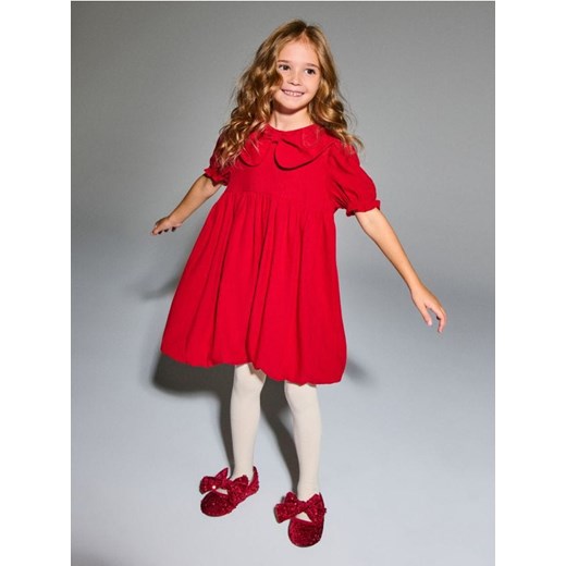 Sinsay - Sukienka babydoll z motywem świątecznym - czerwony ze sklepu Sinsay w kategorii Sukienki dziewczęce - zdjęcie 187799793