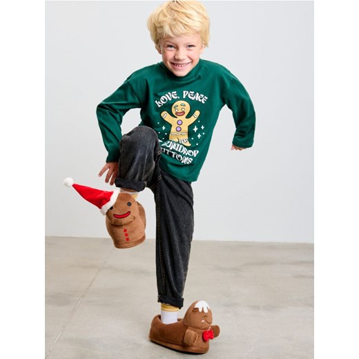 Sinsay - Świąteczne kapcie w kształcie pierniczków - wielobarwny Sinsay 32/33 Sinsay