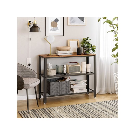 Songmics Kredens w kolorze czarno-jasnobrązowym - 101,5 x 80 x 35 cm Songmics onesize okazyjna cena Limango Polska