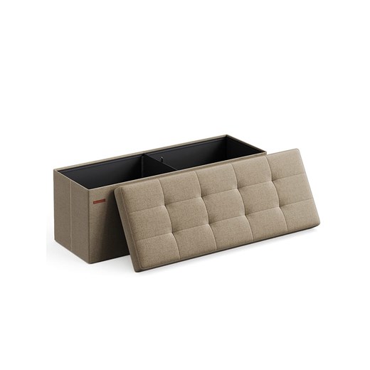 Songmics Ławka w kolorze jasnobrązowym ze schowkiem - 110 x 38 x 35,5 cm Songmics onesize okazja Limango Polska