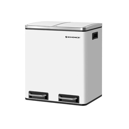 Songmics Kosz w kolorze białym na śmieci - 2x 15 l ze sklepu Limango Polska w kategorii Kosze na śmieci - zdjęcie 187800821