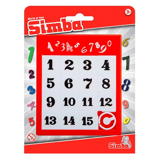Simba Puzzle przesuwane &quot;Liczby&quot; w kolorze czerwonym - 3+ ze sklepu Limango Polska w kategorii Puzzle - zdjęcie 187800874