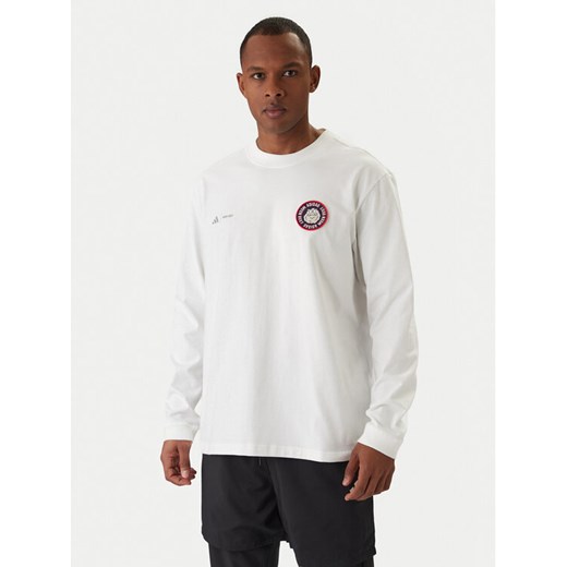 adidas Longsleeve Moon Boot JM8917 Biały Loose Fit ze sklepu MODIVO w kategorii T-shirty męskie - zdjęcie 187801211