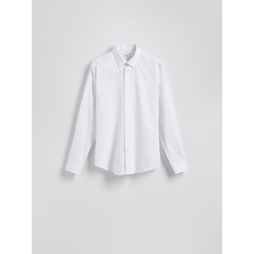 Reserved - Bawełniana koszula super slim fit - biały ze sklepu Reserved w kategorii Koszule męskie - zdjęcie 187801474