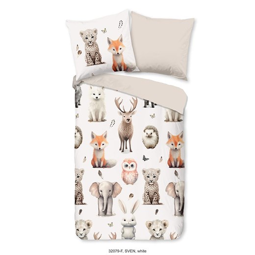 Good Morning Komplet pościeli flanelowej &quot;Sven&quot; w kolorze beżowo-białym ze sklepu Limango Polska w kategorii Pościel dziecięca - zdjęcie 187801563