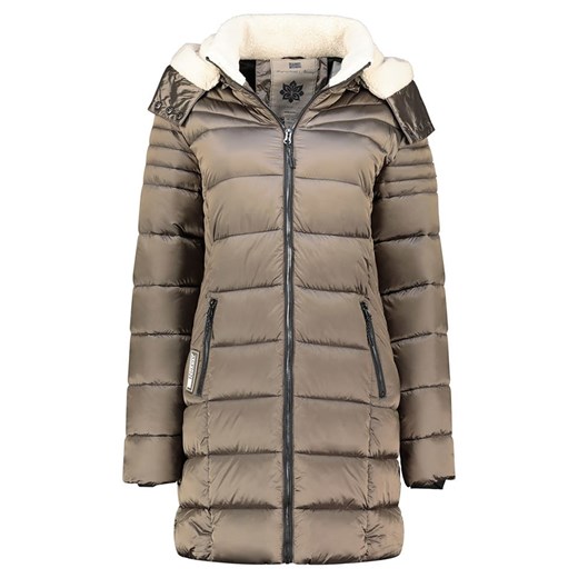 Geographical Norway Płaszcz pikowany &quot;Carenne&quot; w kolorze szarobrązowym ze sklepu Limango Polska w kategorii Kurtki damskie - zdjęcie 187801713