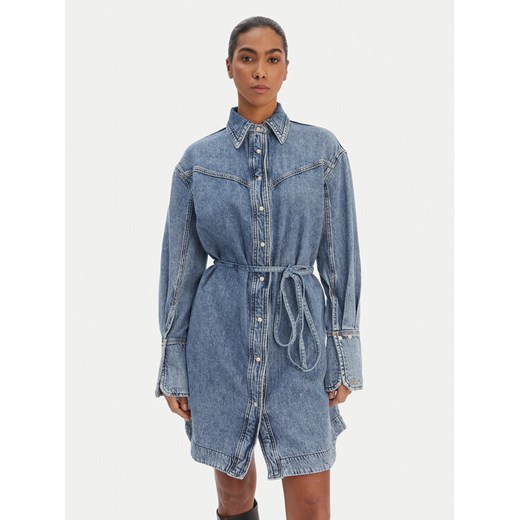 BOSS Sukienka jeansowa 50557046 Niebieski Regular Fit ze sklepu MODIVO w kategorii Sukienki - zdjęcie 187803071