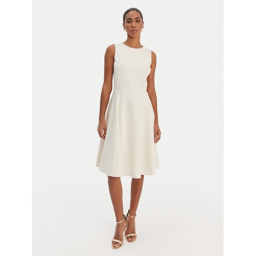 LAUREN RALPH LAUREN Sukienka koktajlowa 200980935002 Écru Slim Fit ze sklepu MODIVO w kategorii Sukienki - zdjęcie 187803080