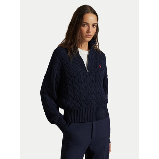 Polo Ralph Lauren Sweter 211963467002 Granatowy Relaxed Fit ze sklepu MODIVO w kategorii Swetry damskie - zdjęcie 187803091