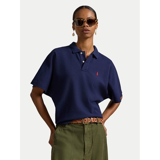 Polo Ralph Lauren Polo 211A96270002 Granatowy Relaxed Fit ze sklepu MODIVO w kategorii Bluzki damskie - zdjęcie 187803111