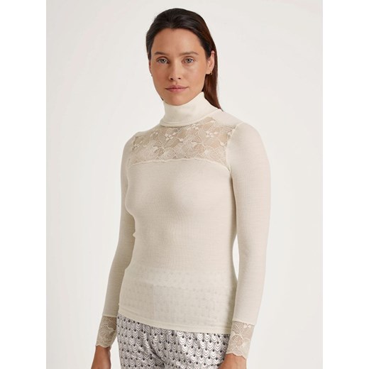 Calida Wełniana koszulka w kolorze kremowym Calida L okazja Limango Polska