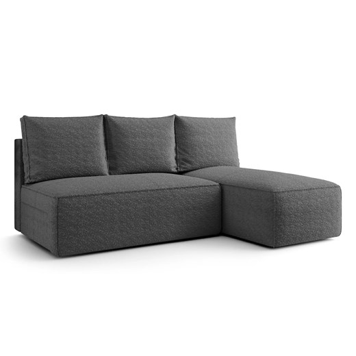 Ciemnoszary narożnik rozkładany z pojemnikiem - Merello 5X ze sklepu Edinos.pl w kategorii Narożniki - zdjęcie 187804031