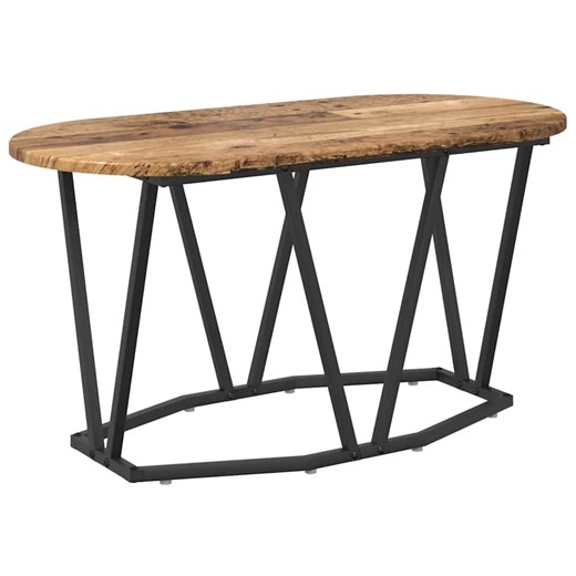 Metalowy owalny stolik kawowy stare drewno D6-T34 ze sklepu Edinos.pl w kategorii Dom - zdjęcie 187804094