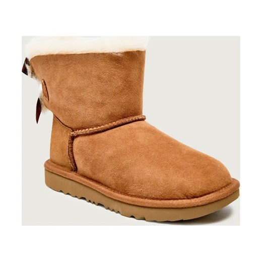 UGG Śniegowce K MINI BAILEY BOW II | shearling | zamsz ze sklepu Gomez Fashion Store w kategorii Buty zimowe dziecięce - zdjęcie 187804154
