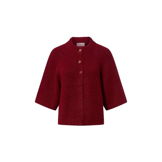 Neo Noir Kardigan damski z zawartością wełny - Benuta Fluffy Kobiety bordowy jednolity ze sklepu vangraaf w kategorii Swetry damskie - zdjęcie 187805102