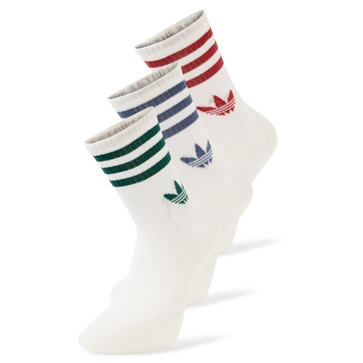 adidas Originals Skarpety w 3-paku Kobiety Bawełna biały w paski ze sklepu vangraaf w kategorii Skarpetki damskie - zdjęcie 187805121