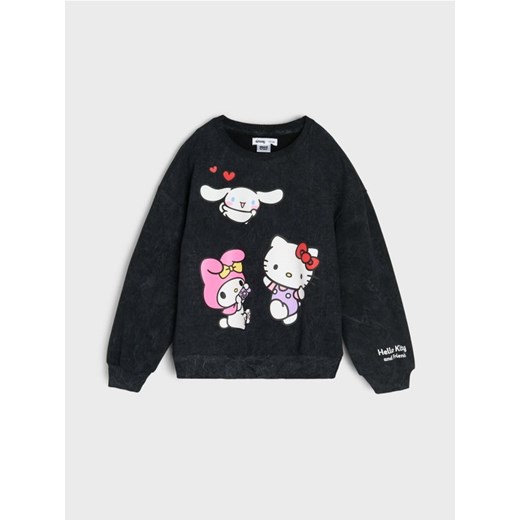 Sinsay - Bluza crewneck z nadrukiem Hello Kitty - czarny ze sklepu Sinsay w kategorii Bluzy chłopięce - zdjęcie 187805790