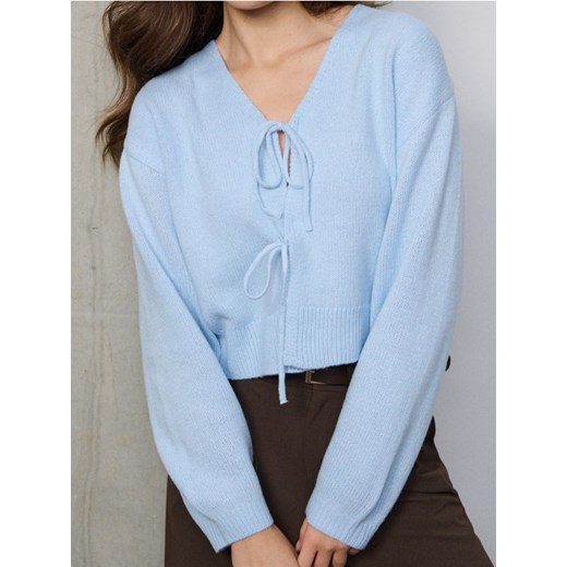 Sinsay - Sweter z kokardami - błękitny ze sklepu Sinsay w kategorii Swetry damskie - zdjęcie 187805802