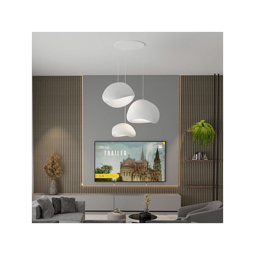 Opviq Lampa wisząca w kolorze białym - 85 x 120 cm ze sklepu Limango Polska w kategorii Oświetlenie - zdjęcie 187807871