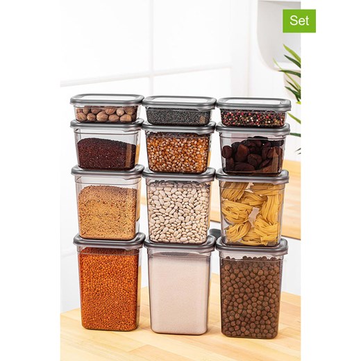 Violeta Home Pojemniki (12 szt.) w kolorze antracytowym ze sklepu Limango Polska w kategorii Pojemniki kuchenne - zdjęcie 187808453