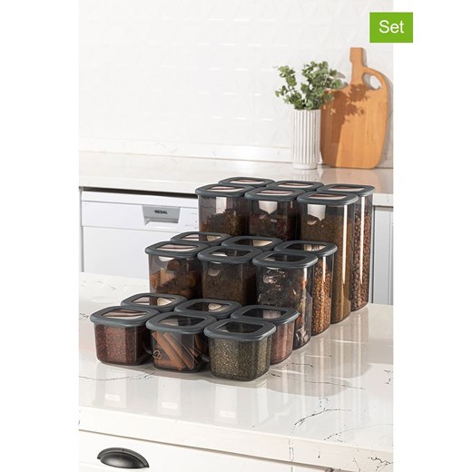 Violeta Home Pojemniki (18 szt.) w kolorze antracytowym ze sklepu Limango Polska w kategorii Pojemniki kuchenne - zdjęcie 187808572