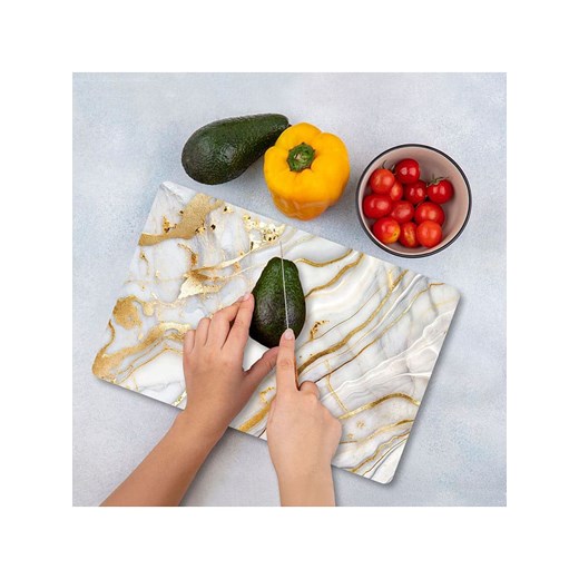 Violeta Home Deska w kolorze złoto-białym do krojenia - 30 x 20 cm ze sklepu Limango Polska w kategorii Deski - zdjęcie 187808681