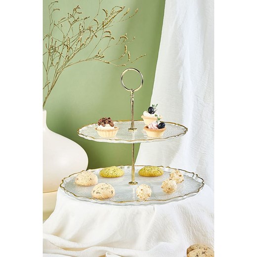 Violeta Home Etażerka w kolorze złotym - Ø 28 cm ze sklepu Limango Polska w kategorii Misy i tace dekoracyjne - zdjęcie 187808871