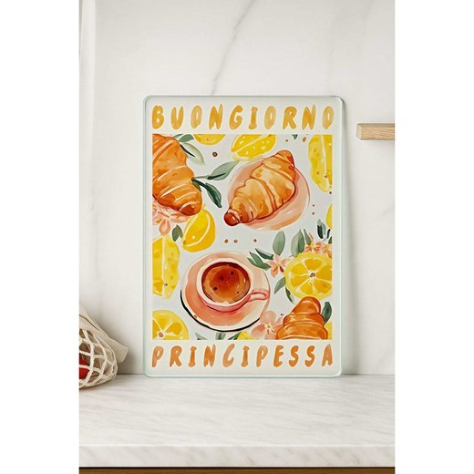 Violeta Home Deska w kolorze biało-żółtym do krojenia - 30 x 20 cm Violeta Home onesize okazja Limango Polska