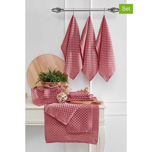 Violeta Home Ściereczki (10 szt.) w kolorze czerwonym do naczyń - 60 x 40 cm ze sklepu Limango Polska w kategorii Ścierki kuchenne - zdjęcie 187809011
