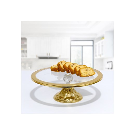 Violeta Home Patera w kolorze złotym - wys. 14 x Ø 30 cm ze sklepu Limango Polska w kategorii Misy i tace dekoracyjne - zdjęcie 187809284