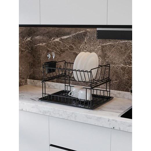 Violeta Home Suszarka w kolorze czarnym do naczyń - 29,5 x 35,5 x 23,5 cm ze sklepu Limango Polska w kategorii Akcesoria kuchenne - zdjęcie 187809364