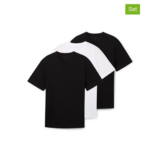 Tom Tailor Koszulki (3 szt.) w kolorze czarnym i białym ze sklepu Limango Polska w kategorii T-shirty męskie - zdjęcie 187810314