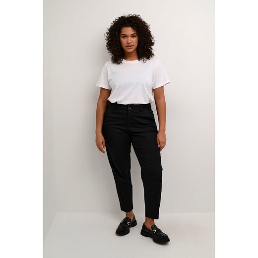 KAFFE curve Spodnie chino &quot;Leana&quot; w kolorze czarnym ze sklepu Limango Polska w kategorii Spodnie damskie - zdjęcie 187810722