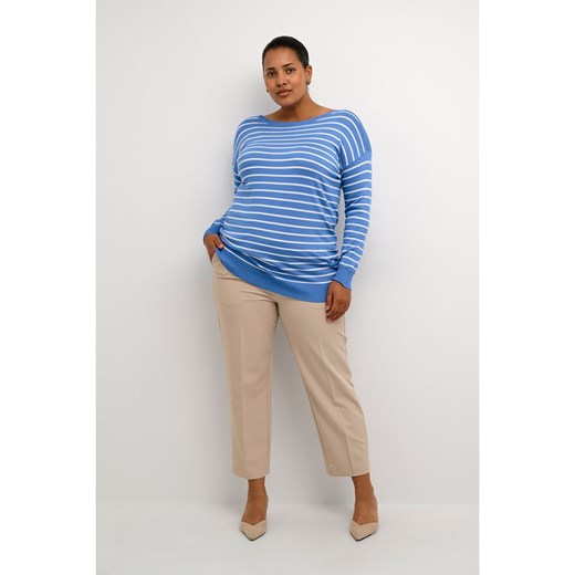 KAFFE curve Sweter w kolorze niebiesko-białym ze sklepu Limango Polska w kategorii Swetry damskie - zdjęcie 187810754