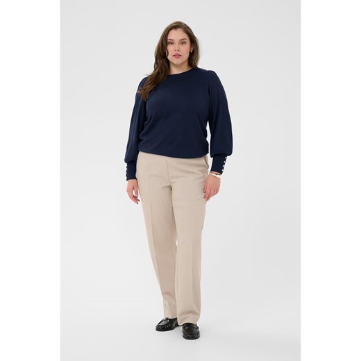 KAFFE curve Sweter w kolorze granatowym ze sklepu Limango Polska w kategorii Swetry damskie - zdjęcie 187810982