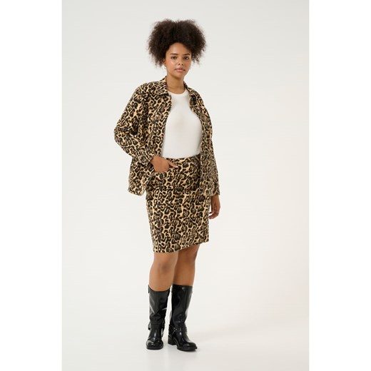 KAFFE curve Spódnica w kolorze jasnobrązowo-czarnym ze sklepu Limango Polska w kategorii Spódnice - zdjęcie 187811010