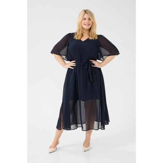 KAFFE curve Sukienka w kolorze granatowym ze sklepu Limango Polska w kategorii Sukienki - zdjęcie 187811044