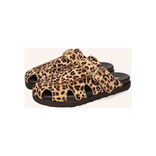 MELVIN &amp; HAMILTON Skórzane chodaki &quot;Siri&quot; w kolorze beżowo-brązowym ze sklepu Limango Polska w kategorii Klapki damskie - zdjęcie 187812194