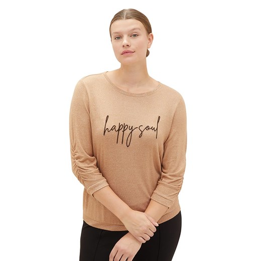 Tom Tailor Koszulka w kolorze jasnobrązowym ze sklepu Limango Polska w kategorii Bluzki damskie - zdjęcie 187812922