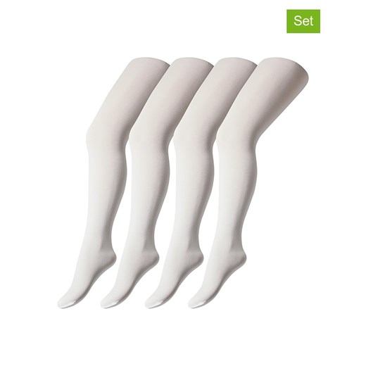 camano Rajstopy (4 pary) w kolorze białym - 40 DEN ze sklepu Limango Polska w kategorii Rajstopy dziecięce - zdjęcie 187813803