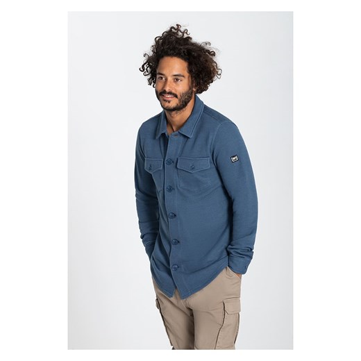 super.natural Kurtka koszulowa &quot;Knit&quot; w kolorze niebieskim ze sklepu Limango Polska w kategorii Kurtki męskie - zdjęcie 187814133