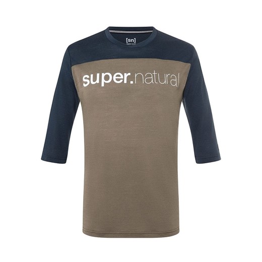 super.natural Koszulka kolarska &quot;Contrast&quot; w kolorze beżowo-granatowym ze sklepu Limango Polska w kategorii T-shirty męskie - zdjęcie 187814151