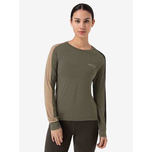 super.natural Koszulka &quot;Alarm&quot; w kolorze czarno-oliwkowym do biegania ze sklepu Limango Polska w kategorii Bluzki damskie - zdjęcie 187815003