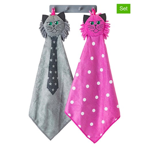 Vigar 3-częściowy zestaw &quot;Felix&quot; w kolorze różowo-szarym do naczyń ze sklepu Limango Polska w kategorii Ścierki kuchenne - zdjęcie 187815442