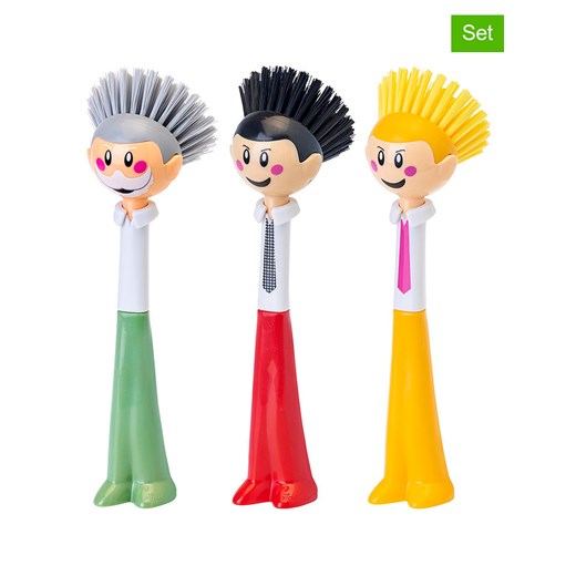 Vigar Szczotki (3 szt.) &quot;Dolls&quot; ze wzorem do zmywania - wys. 26,5 cm ze sklepu Limango Polska w kategorii Akcesoria kuchenne - zdjęcie 187815622