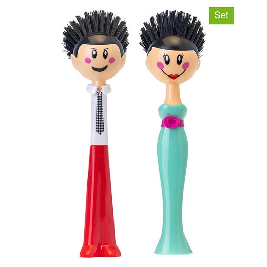 Vigar Szczotki (2 szt.) w kolorze błękitno-czerwonym do zmywania - wys. 26,5 cm ze sklepu Limango Polska w kategorii Akcesoria kuchenne - zdjęcie 187815631