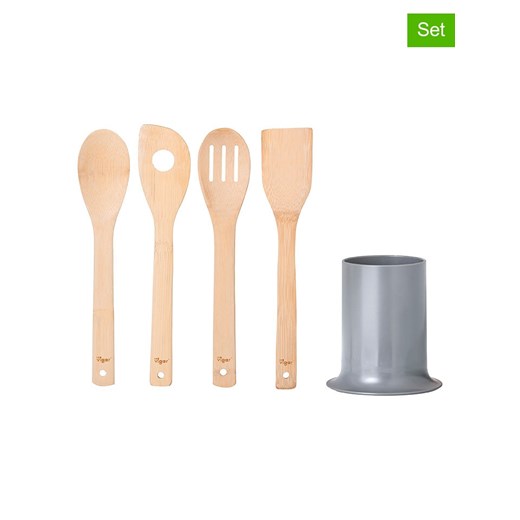 Vigar 5-częściowy zestaw &quot;Taula&quot; w kolorze jasnobrązowo-szarym Vigar onesize okazja Limango Polska